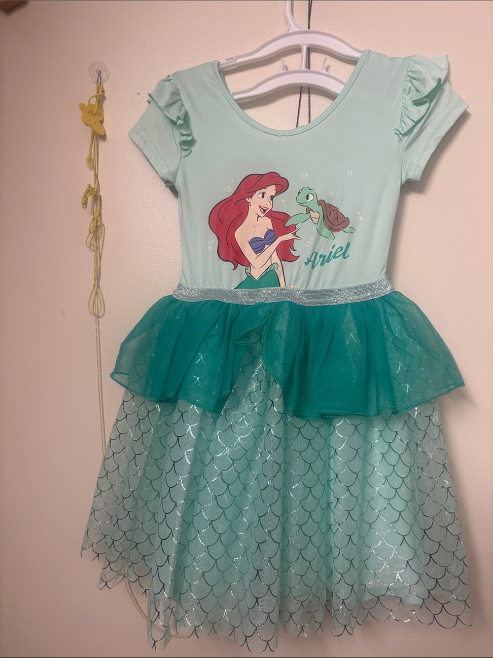 Disney Princess Ariel Girls Tulle Dress Size 8–9 Mint Green NWT - Picture 2 of 10